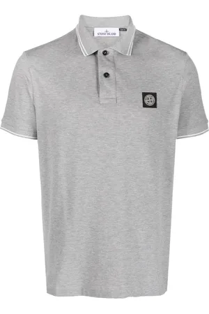 Stone Island Compass logo-patch short-sleeved polo shirt