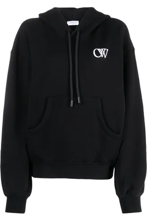 OFF-WHITE OW logo-print cotton hoodie