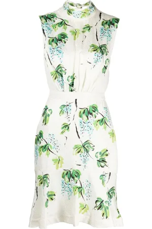 SALONI Fleur high-neck silk dress
