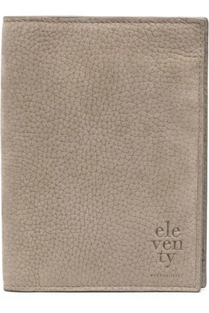 ELEVENTY Logo-debossed bi-fold leather wallet