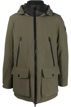 Woolrich Embossed-logo hooded parka coat