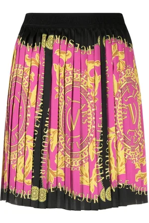 VERSACE Logo Couture pleated miniskirt
