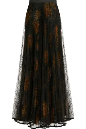 Etro Dahlia-print pleated maxi skirt