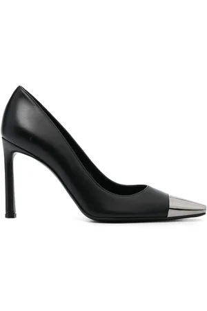Sergio Rossi Metal-toecap 90mm leather pumps