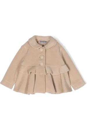 Il gufo Peplum buttoned fleece coat
