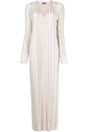 Missoni Sequin-embellished striped maxi dress