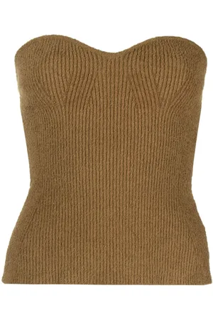WARDROBE.NYC Ribbed-knit bandeau top