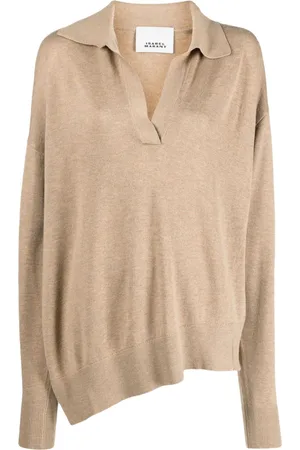 Isabel Marant Asymmetric-hem fine-ribbed jumper