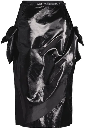 Maison Margiela Bow-detail asymmetric midi skirt
