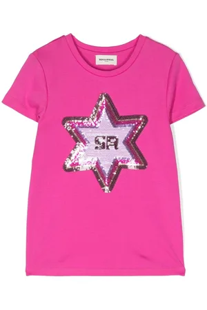Sonia Rykiel Enfant Sequin-embellished logo-print T-shirt