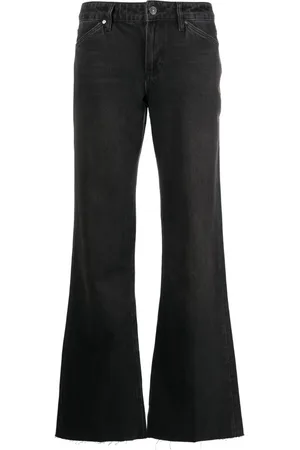 Paige Sonja distressed wide-leg jeans