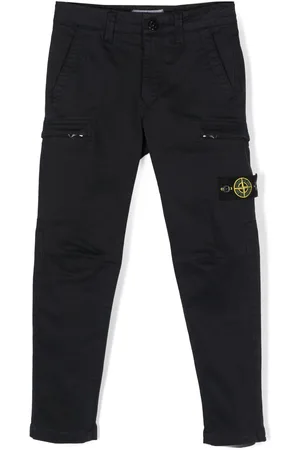Stone Island Compass-motif cotton trousers