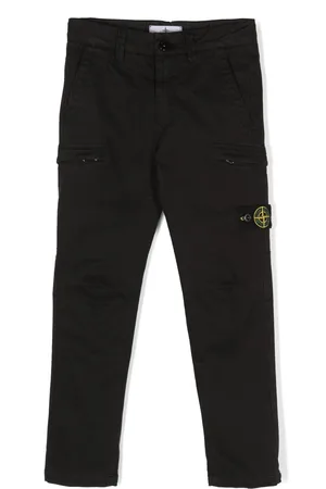 Stone Island Compass-motif cotton trousers
