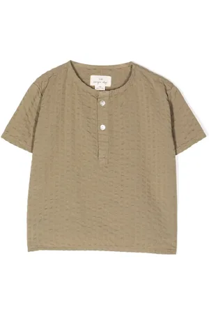 Konges Sløjd Texture-effect cotton T-shirt