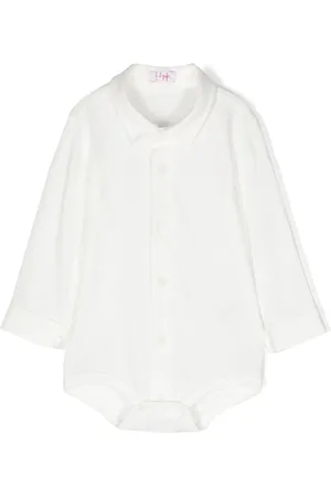 Il gufo Button-up cotton romper
