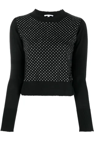 Patrizia Pepe Stud-embellished round-neck jumper