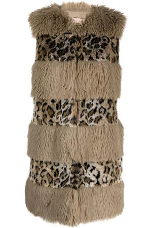 Twin-Set Animal-print faux-fur gilet