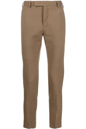 PT Torino Mid-rise wool tailored trousers