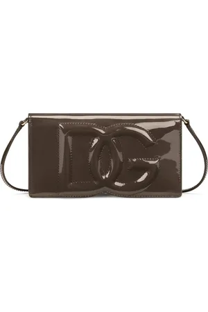 Dolce & Gabbana DG-logo patent-leather shoulder bag