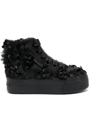 Viktor & Rolf X Superga flower-embellished high-top sneakers