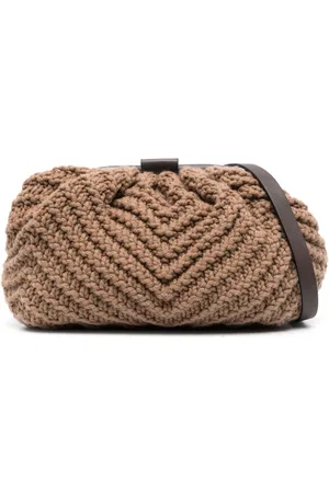 Fabiana Filippi Knitted cashmere clutch bag