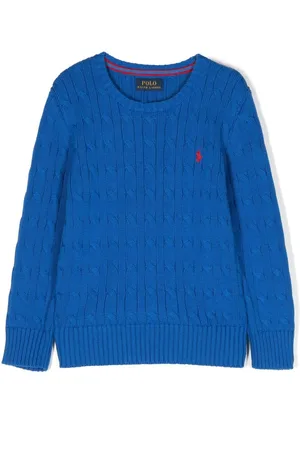 Ralph Lauren Pony-motif cable-knit jumper