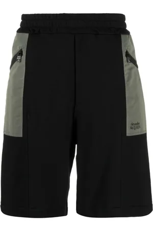 Alexander McQueen Two-tone elasticated track shorts