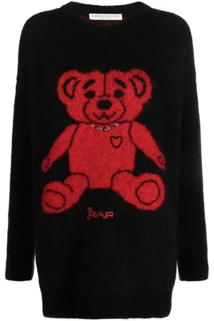 Alessandra Rich Bear jacquard-knit jumper