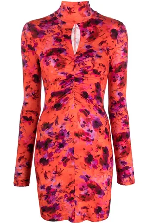 Patrizia Pepe Floral-print ruched minidress
