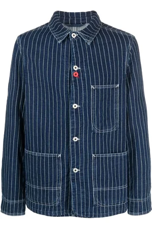 Kenzo Logo-patch striped jacket