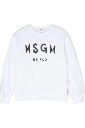 Msgm Logo-print cotton sweatshirt