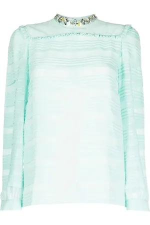 Miu Miu Ruffle-detailed silk blouse