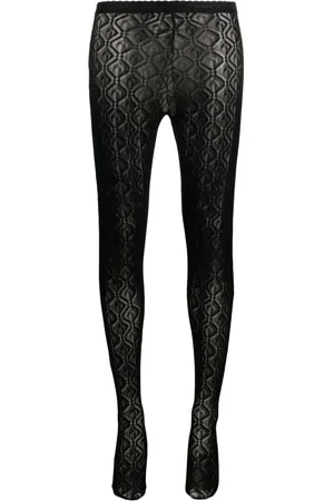 Marine Serre Moon Diamant mesh jacquard tights
