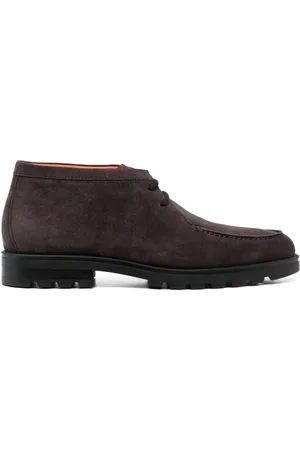 santoni Rock lace-up suede boots