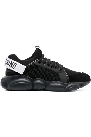 Moschino Logo-patch leather sneakers