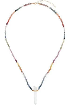 JIA JIA 14kt yellow Arizona sapphire and crystal necklace