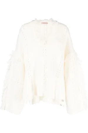 Twin-Set V-neck open-knit jumper