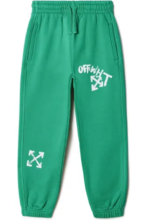 OFF-WHITE Paint Script cotton track pants