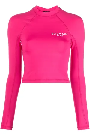 Balmain Logo-print crop top