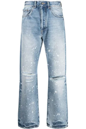 Palm Angels Paint-splatter straight jeans