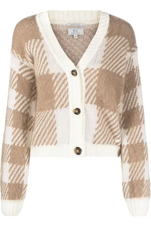 Woolrich Checked intarsia-knit cardigan