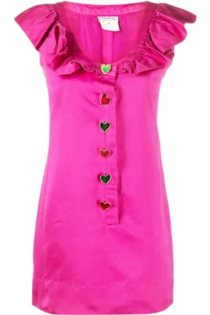 Saint Laurent 1992 ruffle-trim cotton minidress