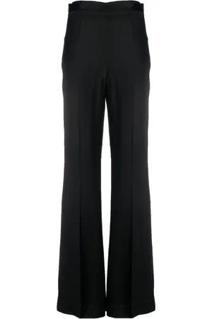 Twin-Set Satin-finish wide-leg trousers