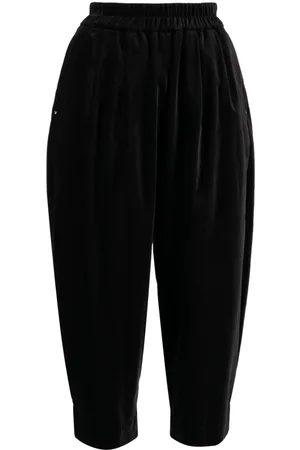 RENLI SU Edwina velvet cropped-leg trousers