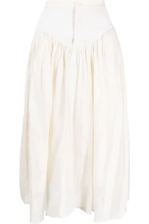 RENLI SU Prudence smocked-waist midi skirt