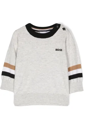 HUGO BOSS Logo-print round-neck jumper