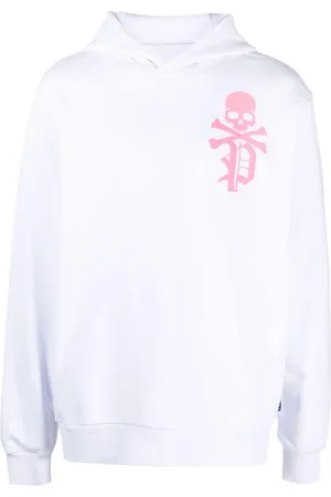 Philipp Plein Gothic Plein logo-flocked cotton hoodie