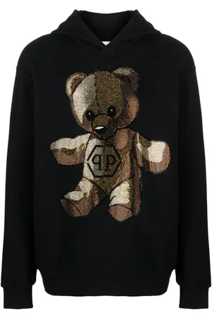 Philipp Plein Teddy Bear rhinestone-embellished hoodie