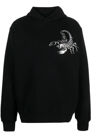 Philipp Plein Scorpion appliqué-detail cotton hoodie