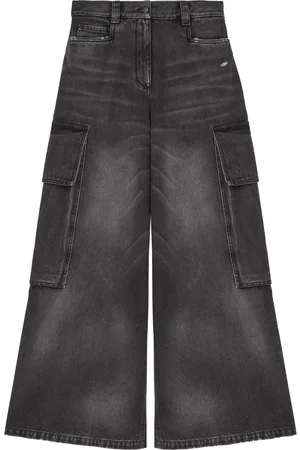 Palm Angels Low-rise wide-leg jeans
